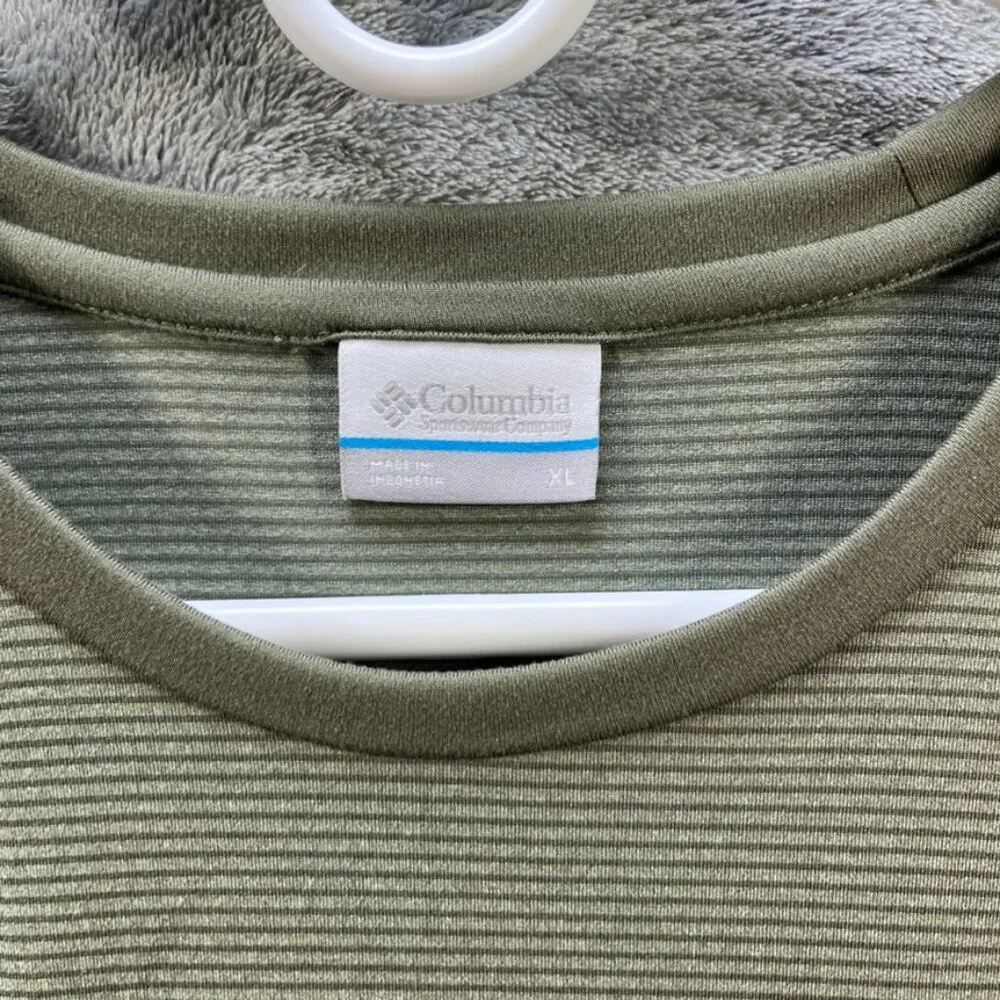 Columbia Omni-Wick Womens XL Green Striped Long Sleeve Activewear - Picture 2 of 9